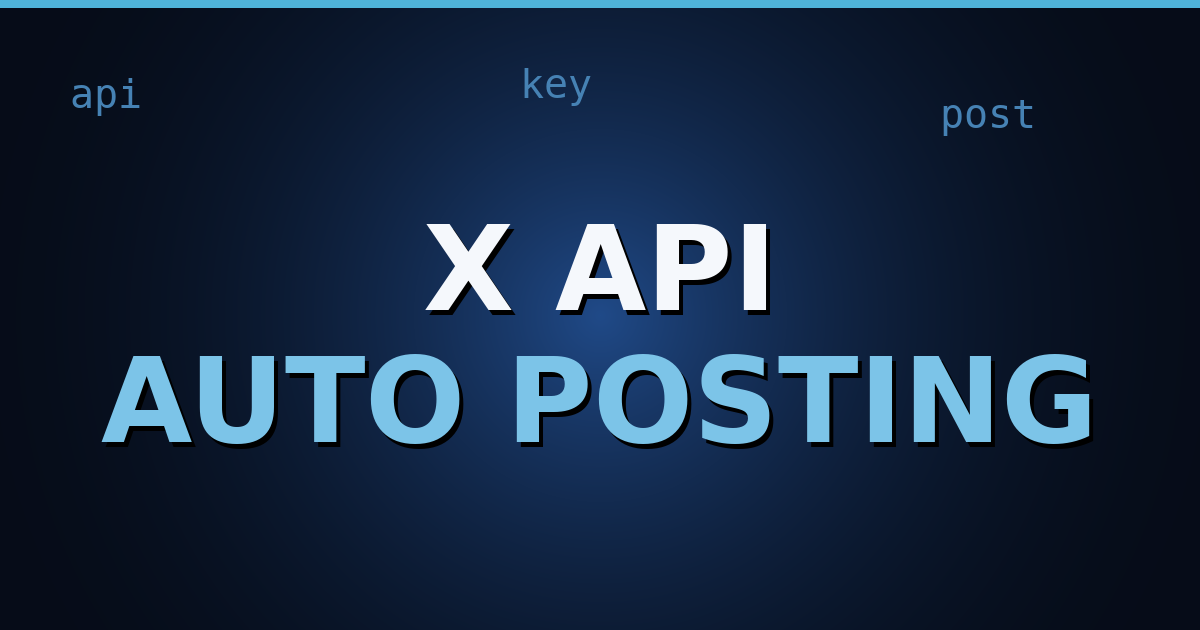 A terminal window with API keys and a tweet posting script